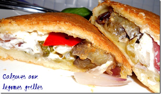 Calzones aux légumes grillés( chaussons aux légumes)