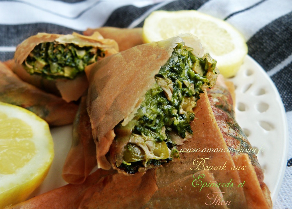 délicieux boureks aux épinards et thon