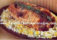 poulet farci a la viande haché