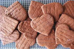 Biscuits en forme de cœur