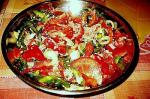Salade crue aux poivrons et tomates