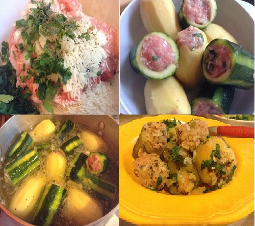 Dolma algérienne légumes farcis en sauce blanche