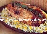 poulet farci a la viande haché