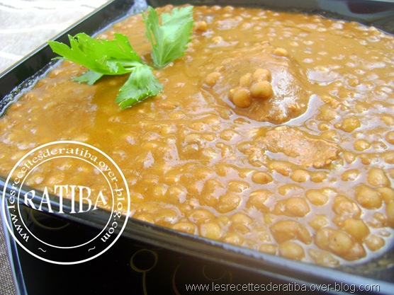 soupe de lentille avec de la viande de veau