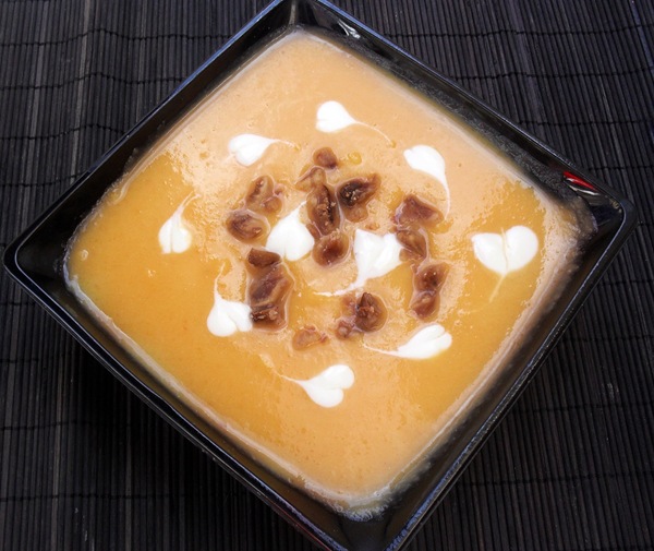 soupe de potiron et éclat de marrons