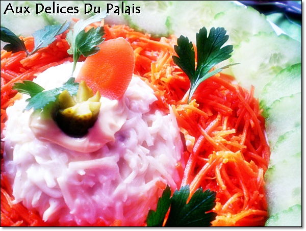 Céleri rémoulade carotte et concombre