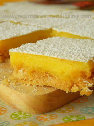 recette Carrés au citron
