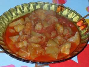 TAJINE D'AUBERGINE A LA CHERCHELLOISE(chtitha badendjel)