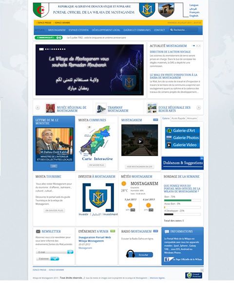 PORTAIL OFFICIEL DE LA WILAYA DE MOSTAGANEM....http://wilaya-mostaganem.dz/