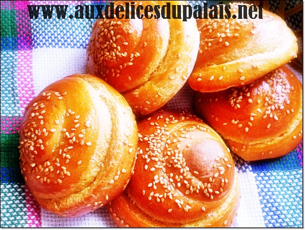 Recette pain spiral ou escargot à la semoule ;