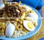 Couscous Tfaya au poulet et oignons caramelisés