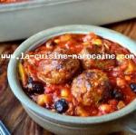 Tajine de boulettes de viande aux pois chiches
