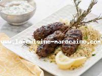 Kefta grillée et couscous persillé