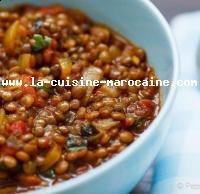 Lentilles au boeuf à La Marocaine