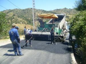 Enfin les travaux de revêtement ont commencé