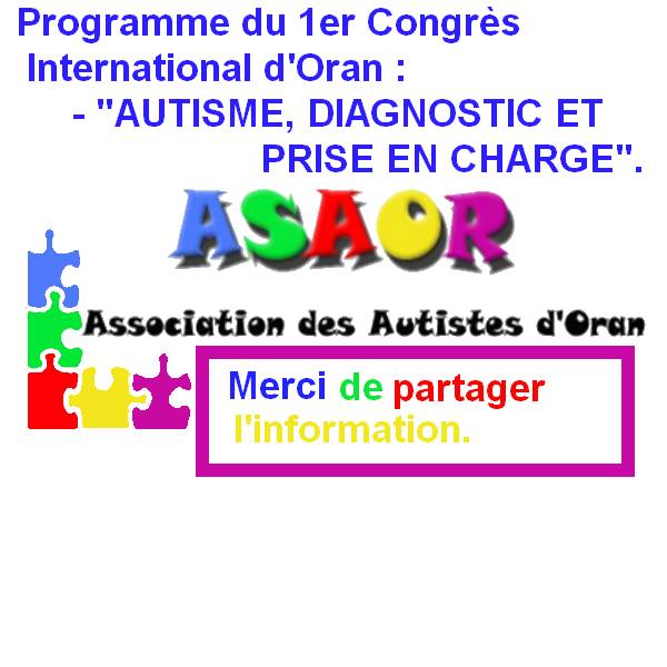 1èr CONGRÈS INTERNATIONAL: AUTISME, DIAGNOSTIC ET PRISE EN CHARGE