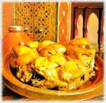 Poulet m'alli aux olives