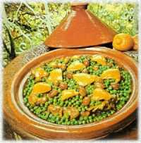 Tajine d'agneau aux petits pois
