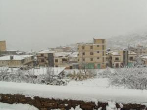 Chute de neige à Lemroudj