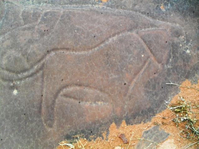 الرياح تكشف الغبار عن لوحة فنية من العصر البدائي