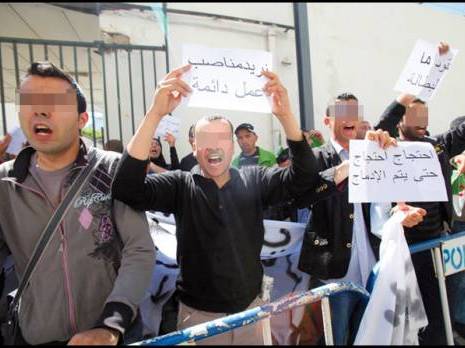 Des jeunes du préemploi réprimés devant le Palais du gouvernementIls demandent la permanisation