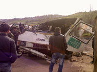 البليدة/ 11 جريحا في حادث انحراف حافلة لنقل المسافرين