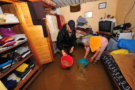 سكان بالقصبة وبلكور قضوا ليلة بيضاء بسبب الاضطرابات الجوية