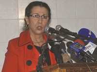 Louisa Hanoune à l'ouverture des travaux du 7e congrès du PT