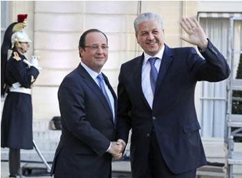 Sellal reçu par Hollande