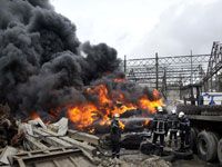 Un violent incendie près du port d'Alger