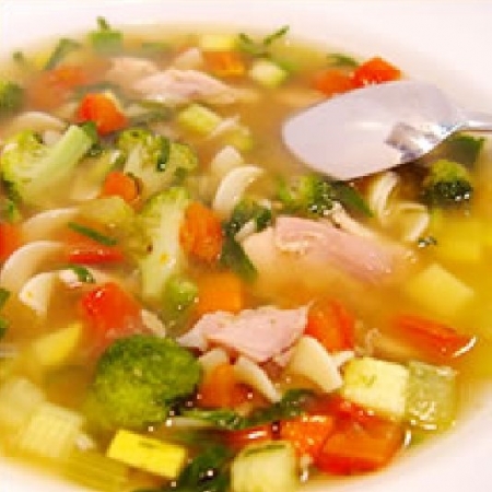 soupe de légumes au poulet