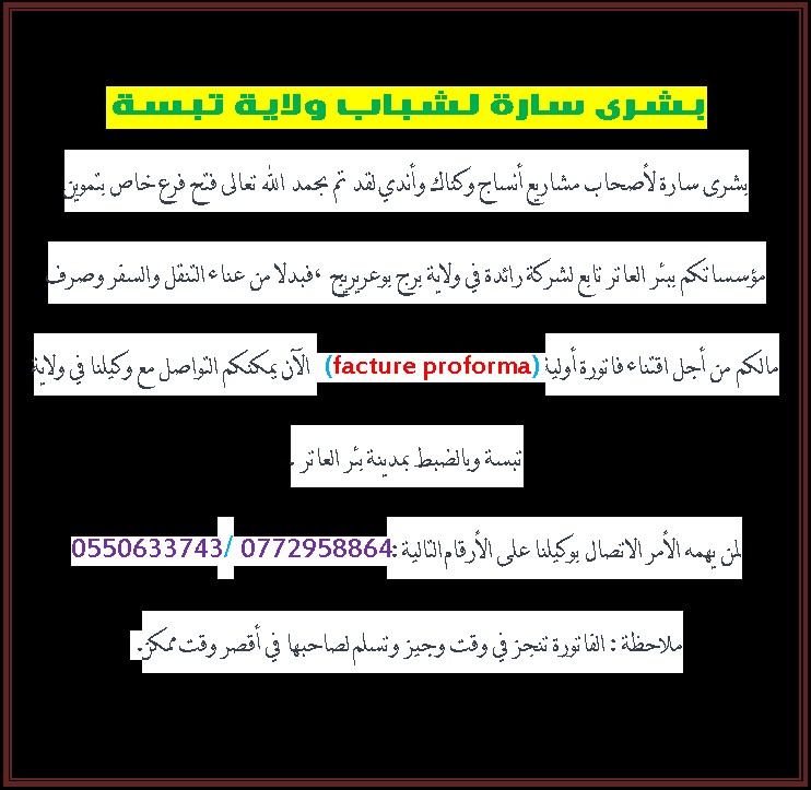 فاتورة نموذجية