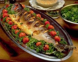 السمك المشوي في الفرن