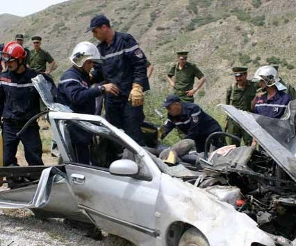 وفاة شخص وإصابة 7 آخرين في حادث مرور في منطقة بومنقوش ببسكرة