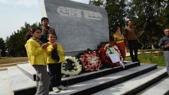 Cérémonie de recueillement à la mémoire de feu Ahmed Ben Bella au cimetière d'El Alia
