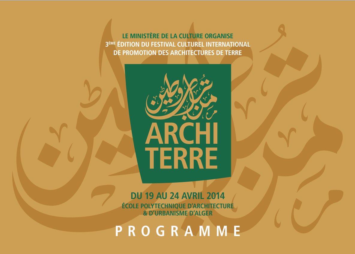 Programme de la 3ème édition du Festival Archi’Terre à Alger