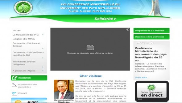 Un site internet consacré à la 17e conférence ministérielle du Mouvement des pays non-alignés à Alger