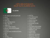 BILAN D'EQUIP AUTO ALGERIA 2014
