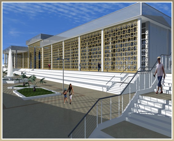 Réalisation des pavillons d’exposition :