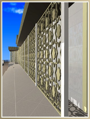 Construction of the pavilions of exhibitions :