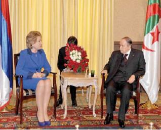 Bouteflika reçoit la présidente du conseil de la Fédération de Russie