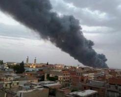 احتراق مصنع 