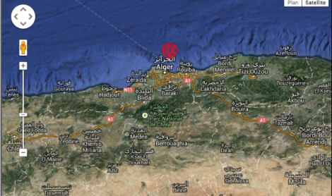 هزة أرضية بقوة 4 درجات تضرب الجزائر العاصمة