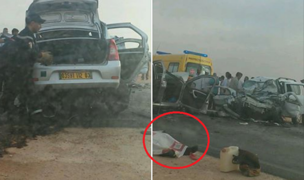 بالصور .. مجزرة مرورية رهيبة على الطريق الوطني رقم 1 بالأغواط