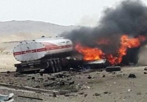 احتراق شاحنة لنقل الوقود بالطريق السيّار في الدار البيضاء