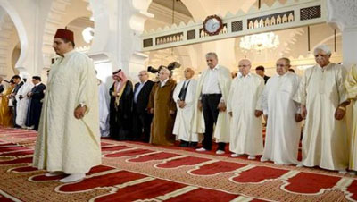 بن صالح و ولد خليفة وسلال يؤدون صلاة عيد الأضحى بالجامع الكبير بالعاصمة