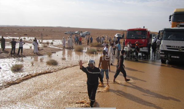 إنقاذ 4 أشخاص من فيضان وادي الصفة ببشار
