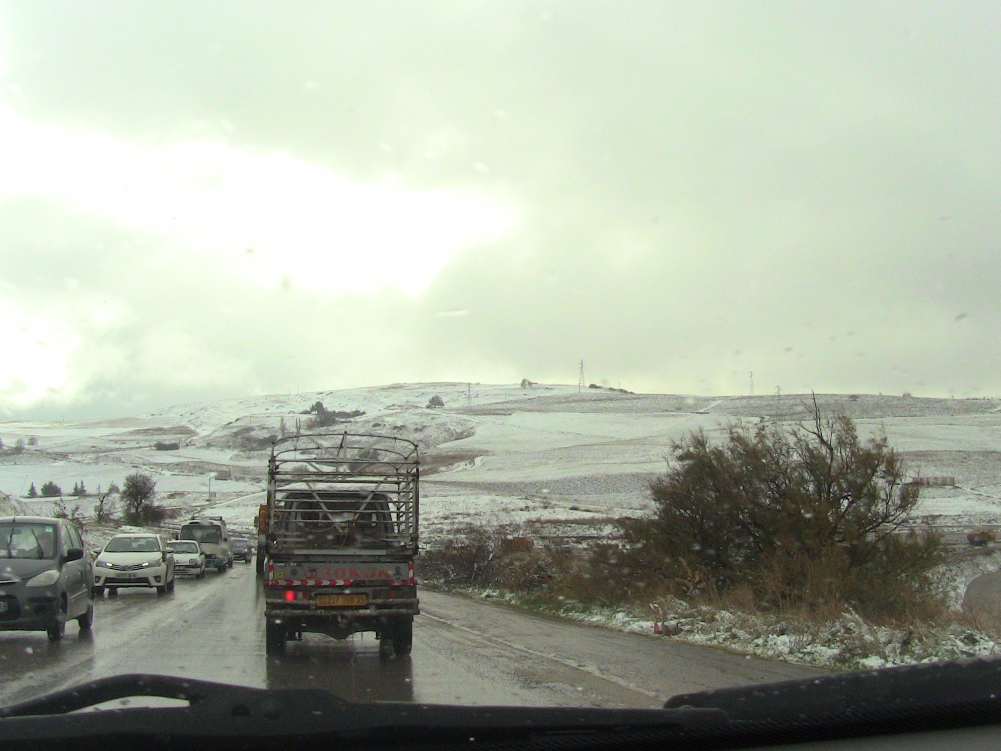Premières chutes de neige sur le Col de Ben chicao (Hier le 07.12.14)