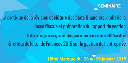 Organisation d'un séminaire les 28 et 29 janvier