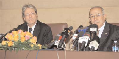 L'Italie et l'Algérie pour une solution politique à travers la promotion d'une réconciliation nationale